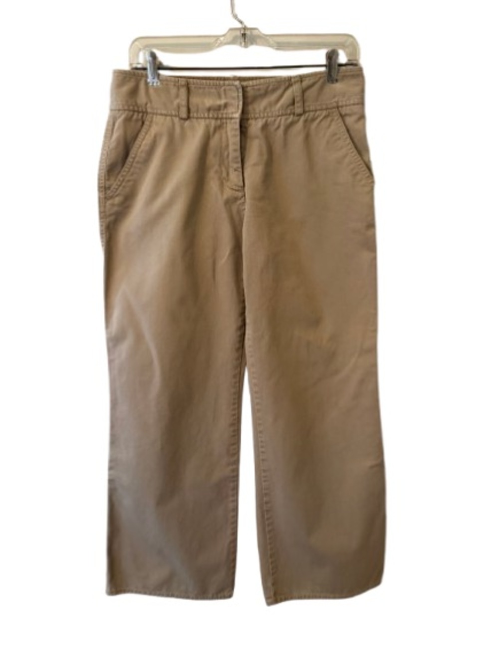 J. Crew Women's Khaki Favorite Fit Wide-Leg Pants - Tan Size 6S